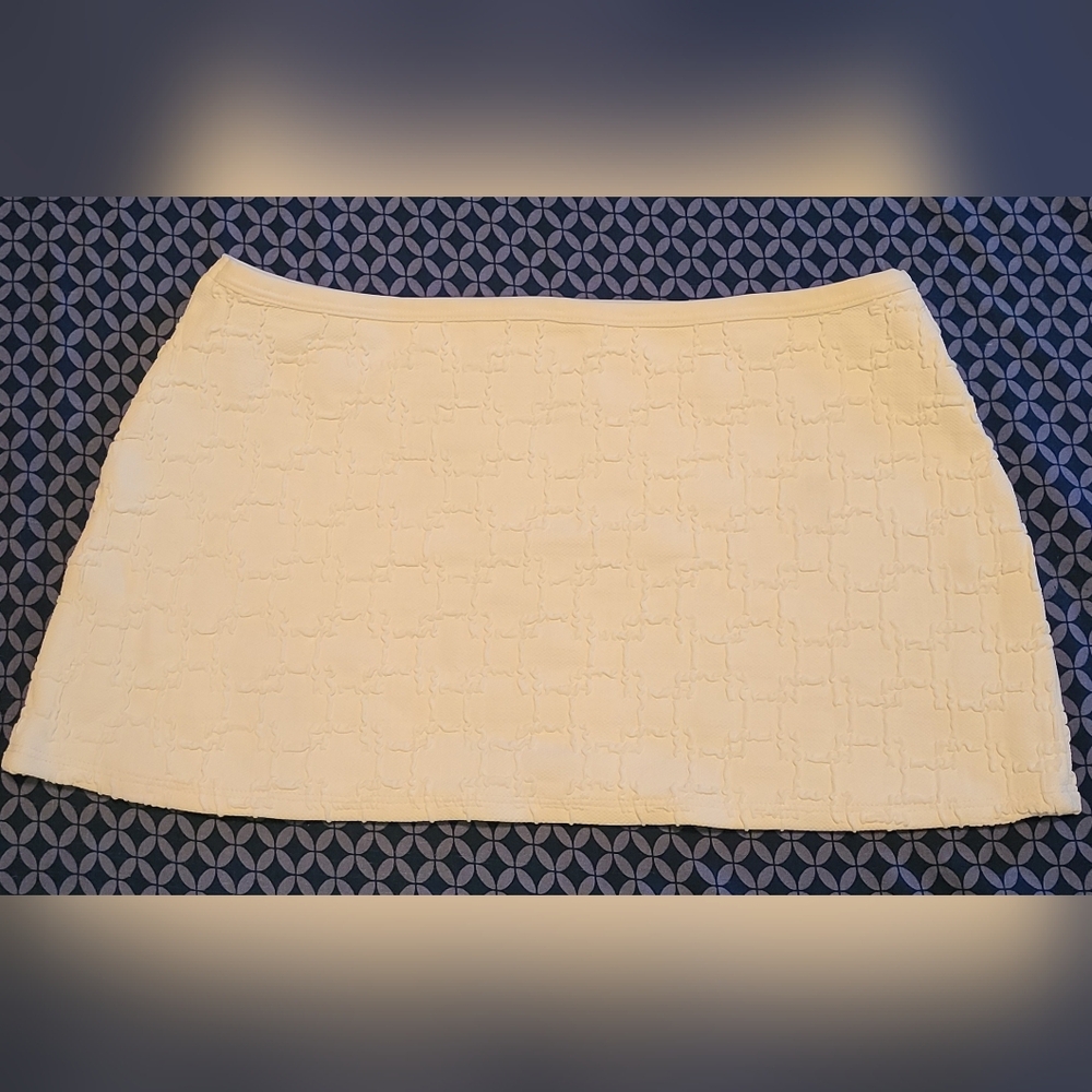 VTG 03' Victoria's Secret Women's White Cover Up Mini Skirt Sz S EUC
